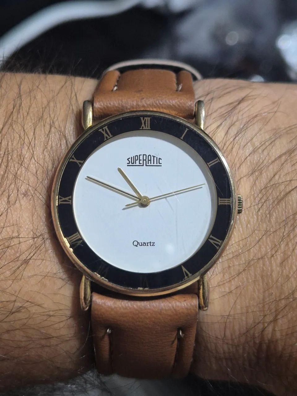 Relógio SUPERATIC  DOURADO  QUARTZ    -  ÓTIMO ESTADO - Foto 3