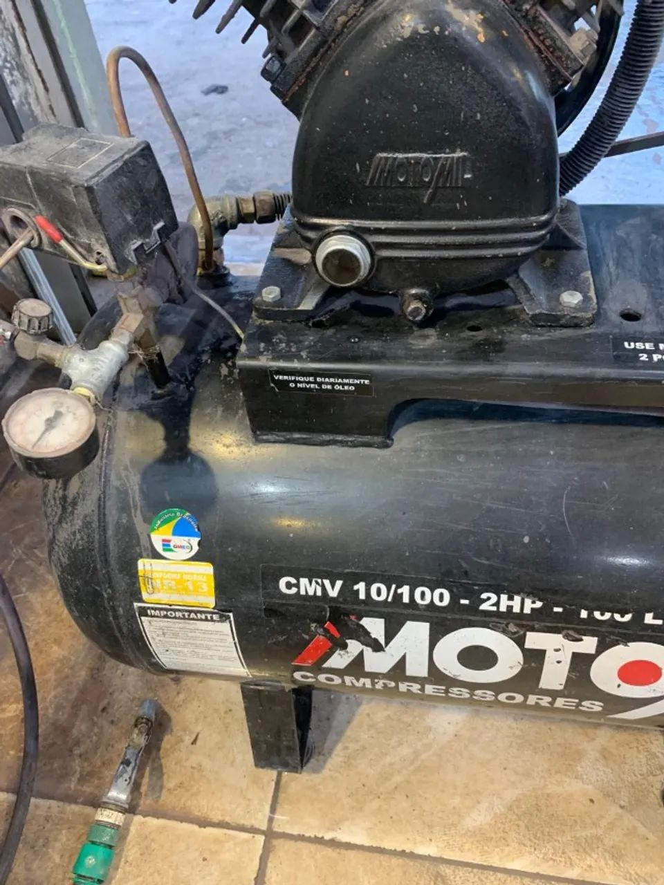 Compressor Moto mil 100 litros - Foto 3