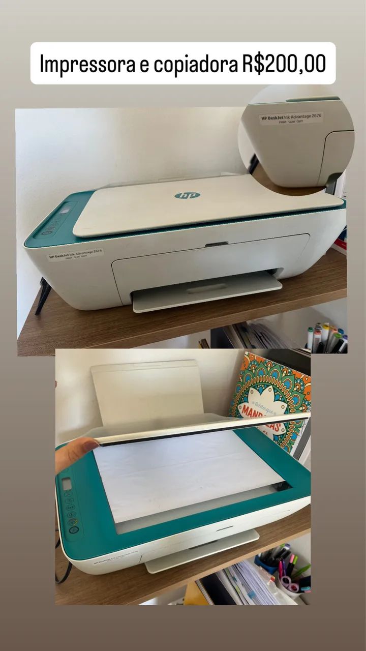 Impressora e copiadora HP DeskJet Ink advantage 2676