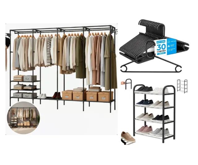 Closet Arara + Cabides + Sapateira de Brinde