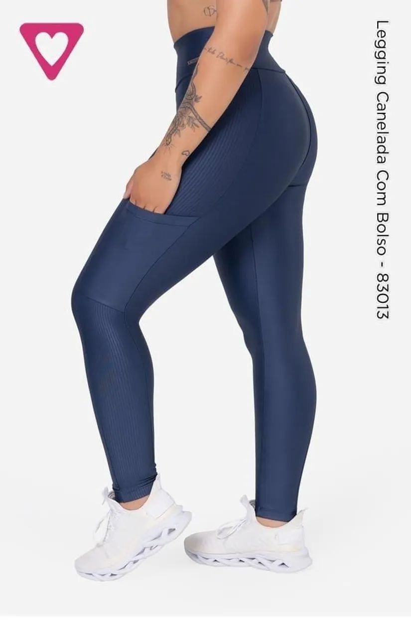 Legging Canelada com Bolso - Foto 2