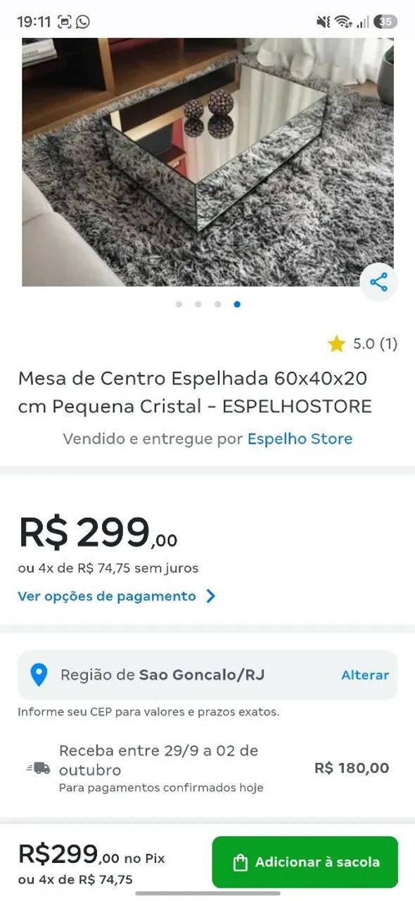 Mesa de centro de vidro - Foto 4