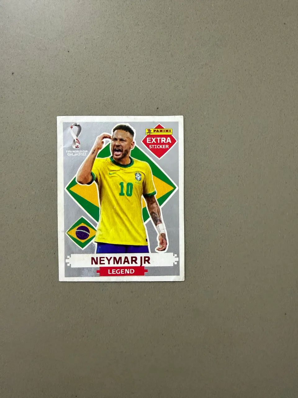 Figurinha Extra Legends Neymar PRATA Copa 2022