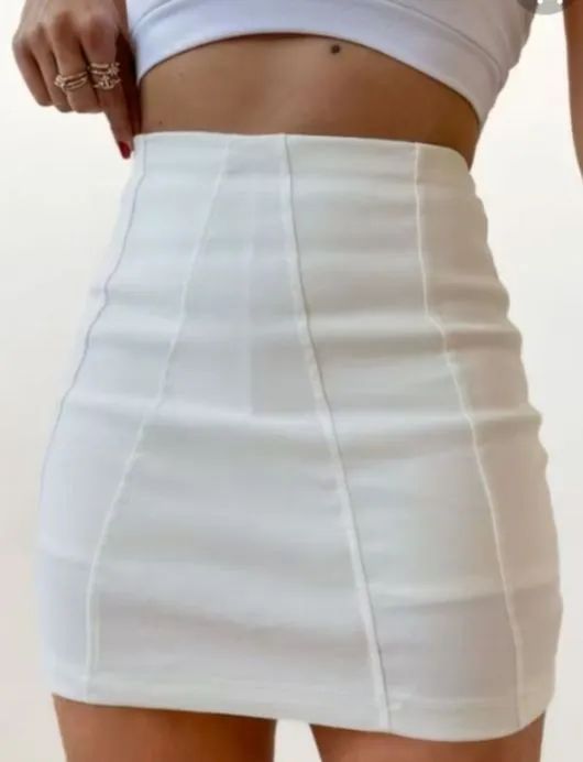 Saia short branco 