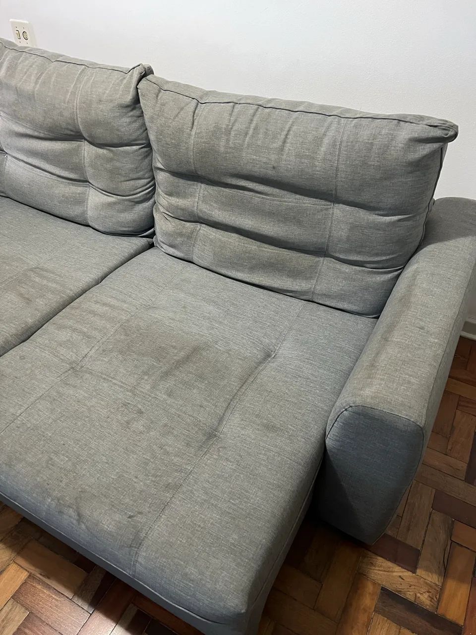 Sofa Retrátil Doha Stitch 3 lugares - Foto 3