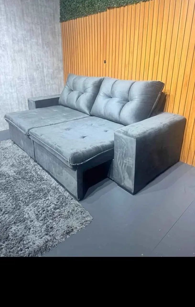 Sofá retrátil e reclinável de 2mts novo 