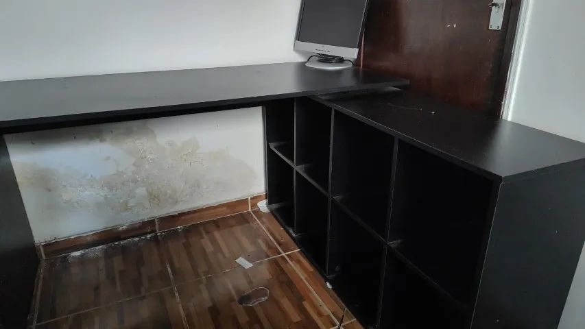 L-shaped office desk with niche65569086610690122