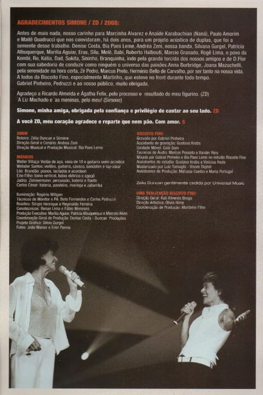 Dvd Simone & Zélia Duncan - Amigo É Casa Ao Vivo - Foto 5