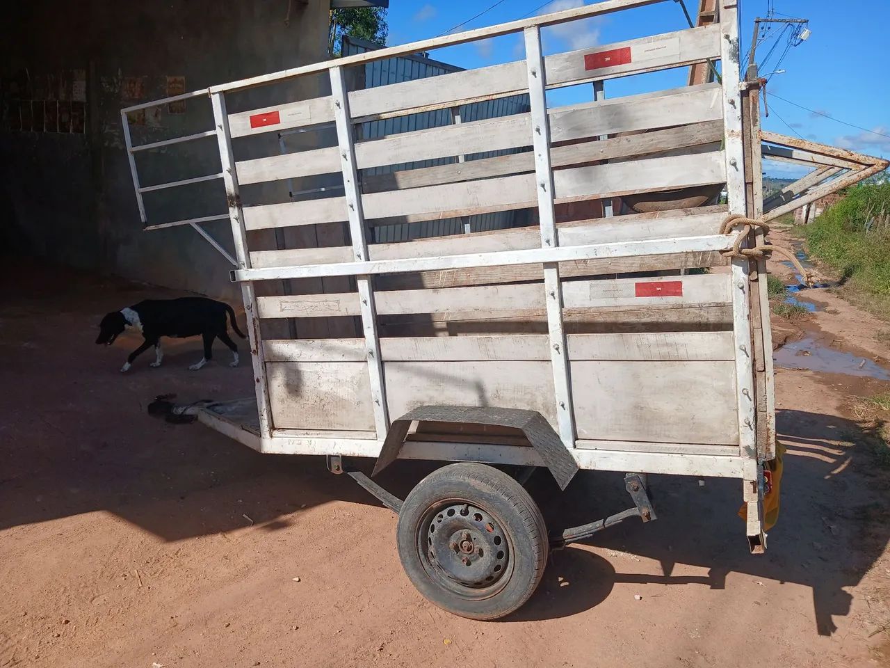 Carrita reboque com um eixo para carros camionete  - Foto 4