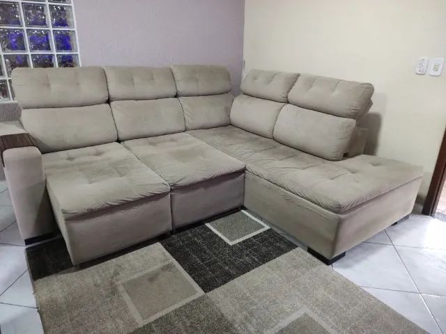 Sofá retrátil e reclinável 
