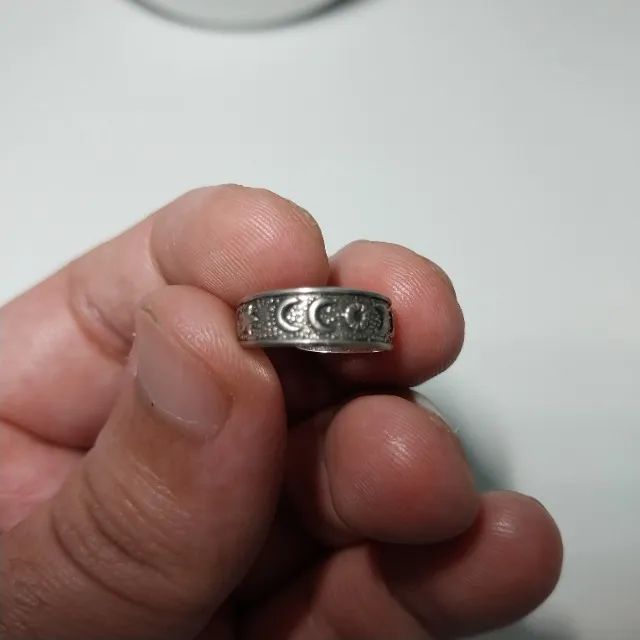 Anel de Prata 925 para Dedo do Pé/Falange - Lua e Estrela, Estilo Boho - Foto 2