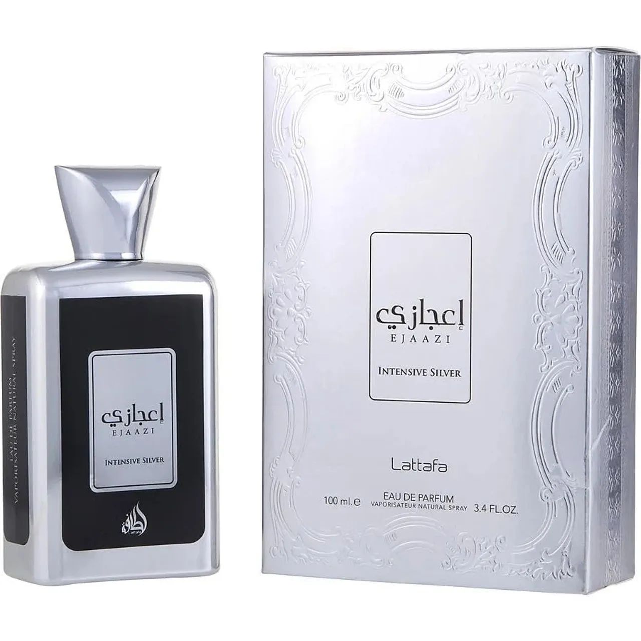 Perfume árabe Ejaazi Intensive Silver - Lattafa (100 ml)