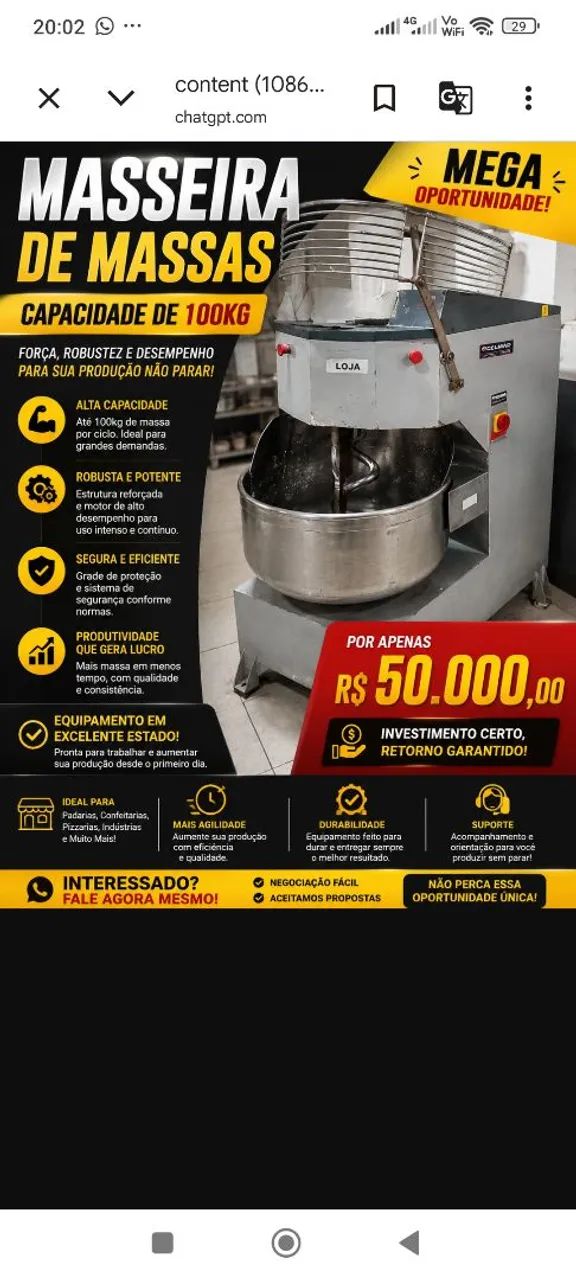 Masseira Capacidade 100kg