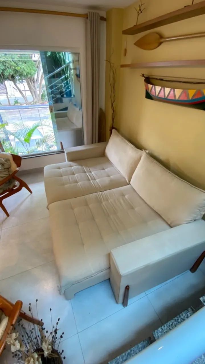 Sofá Retrátil em Linho Cru  - Foto 4