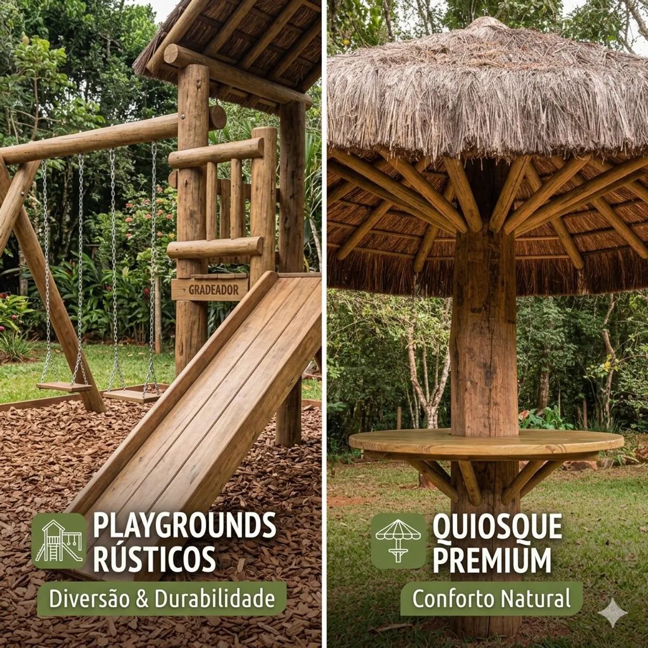 bancos quiosques e playgrounds  - Foto 2
