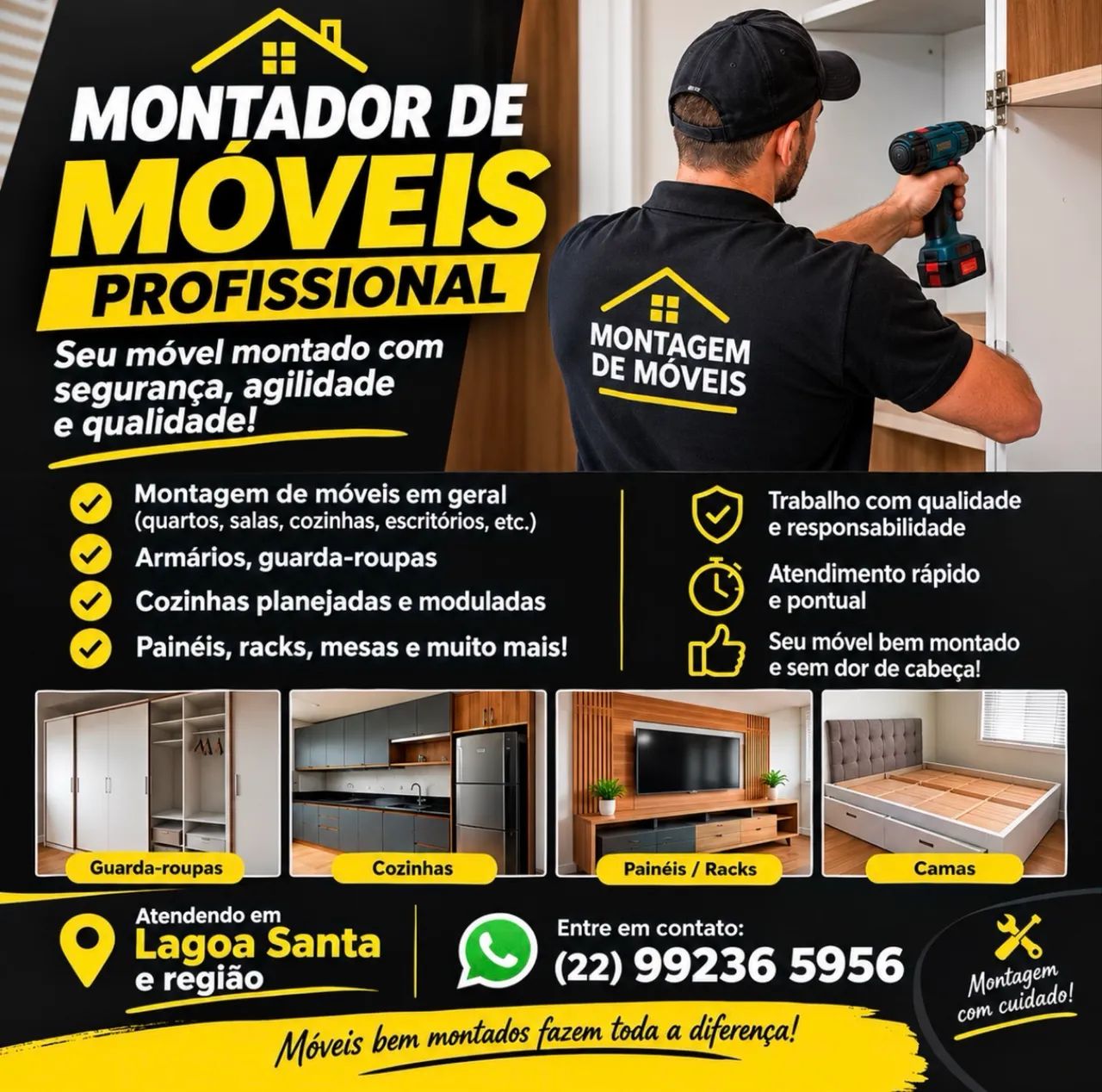 MONTADOR DE MÓVEIS EM LAGOA SANTA E REGIÃO 