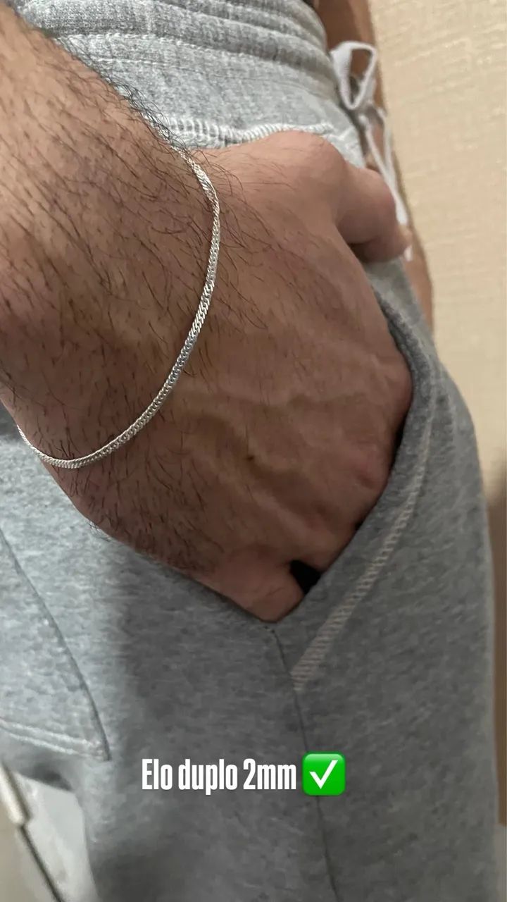 Pulseira elo duplo Prata 