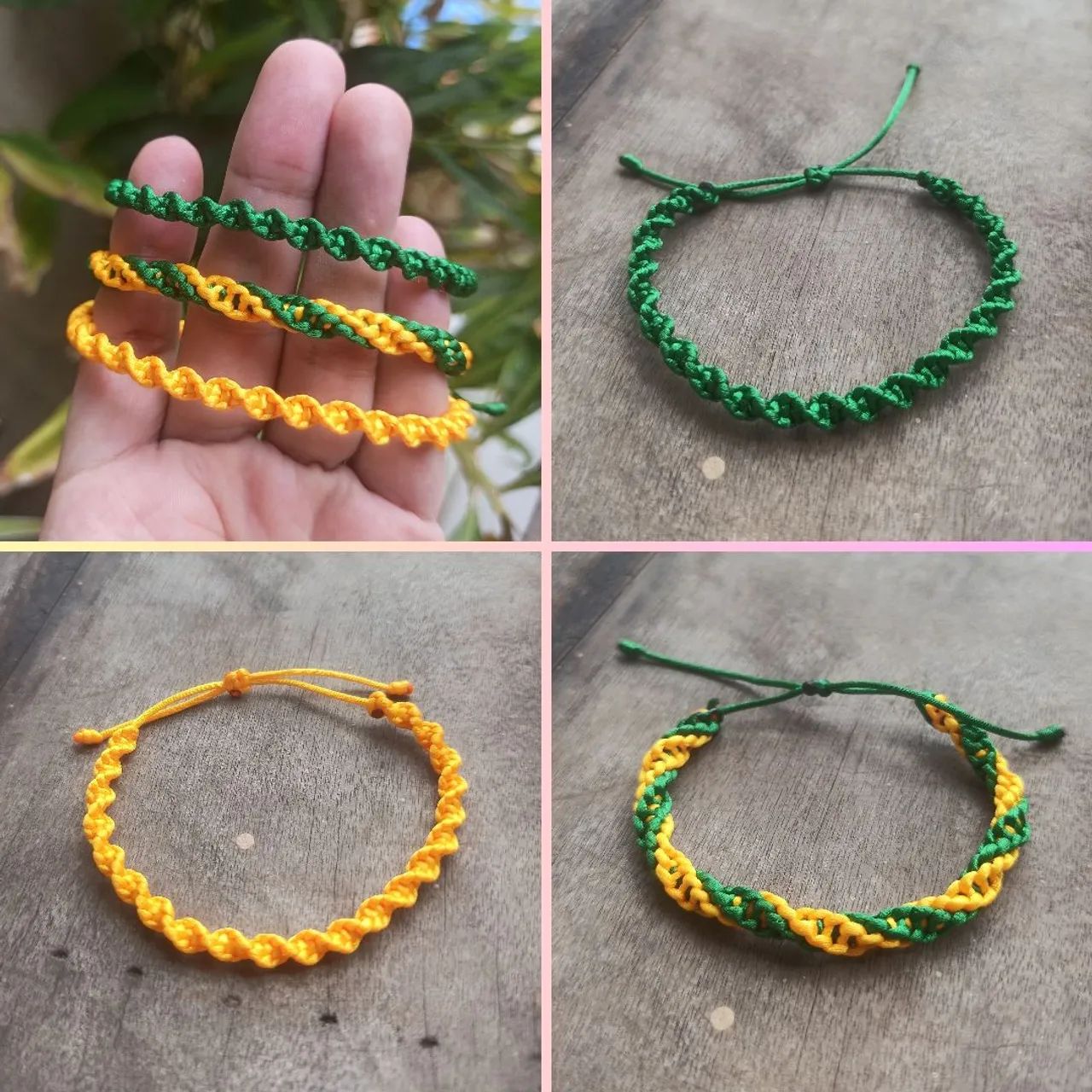 Pulseira espiral cores do Brasil 