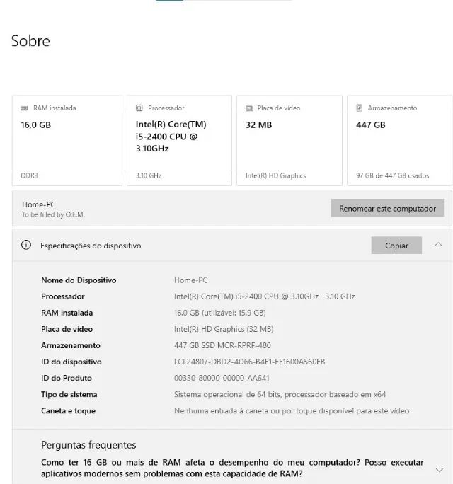 PC GAMER E MULTITAREFAS A VENDA