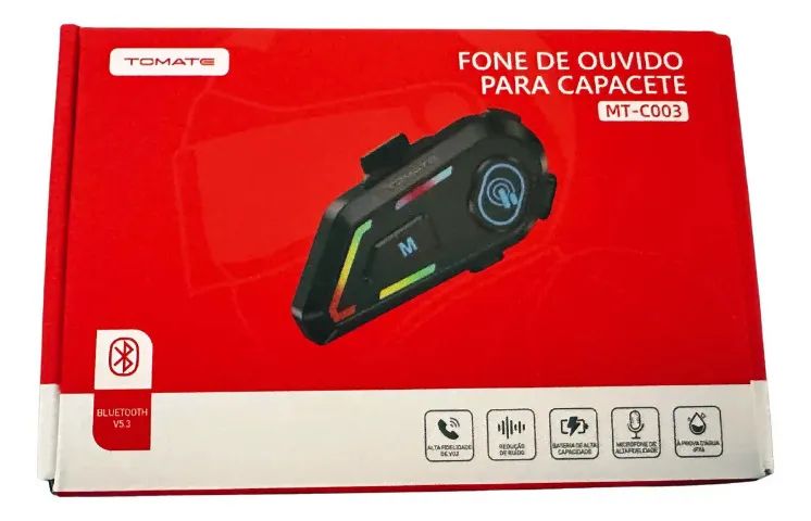 Fone Bluetooth para Capacete de Moto Tomate MT-C003 - Foto 4