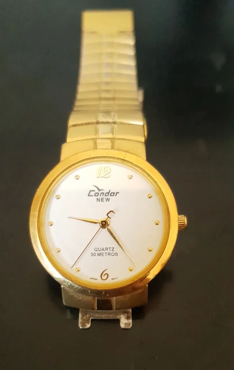 Relógio Condor New Dourado Maquinário revisado+Bateria nova