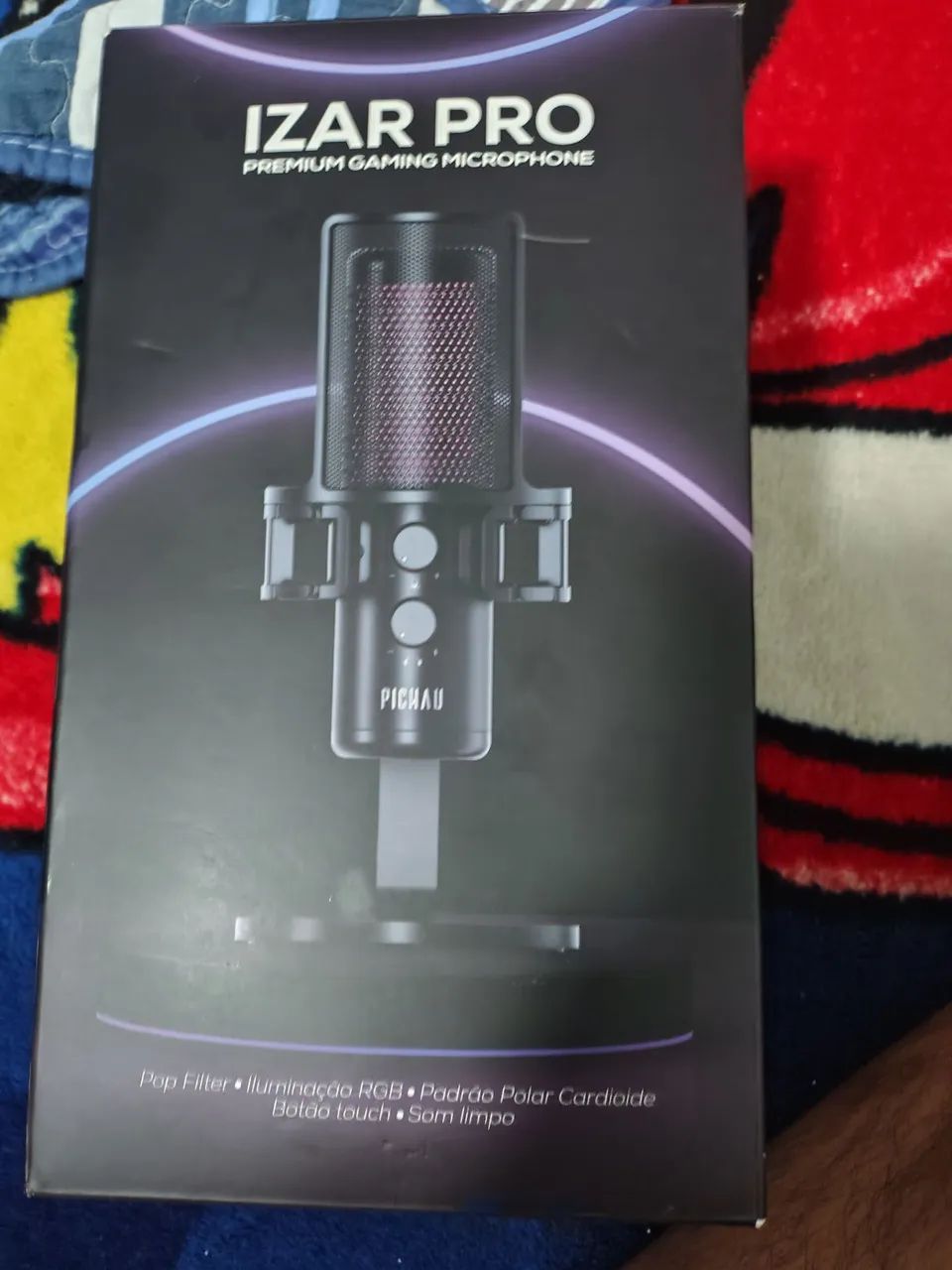 Microfone Pichau Izar Pro PFT, RGB, USB, Preto Microfone Condensador  - Foto 3