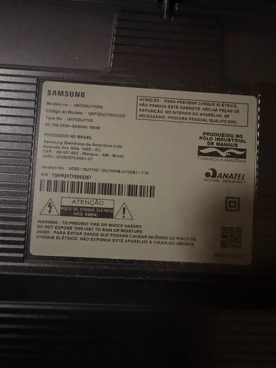 Tv Samsung 75? modelo DU7700 com tela quebrada!  - Foto 2