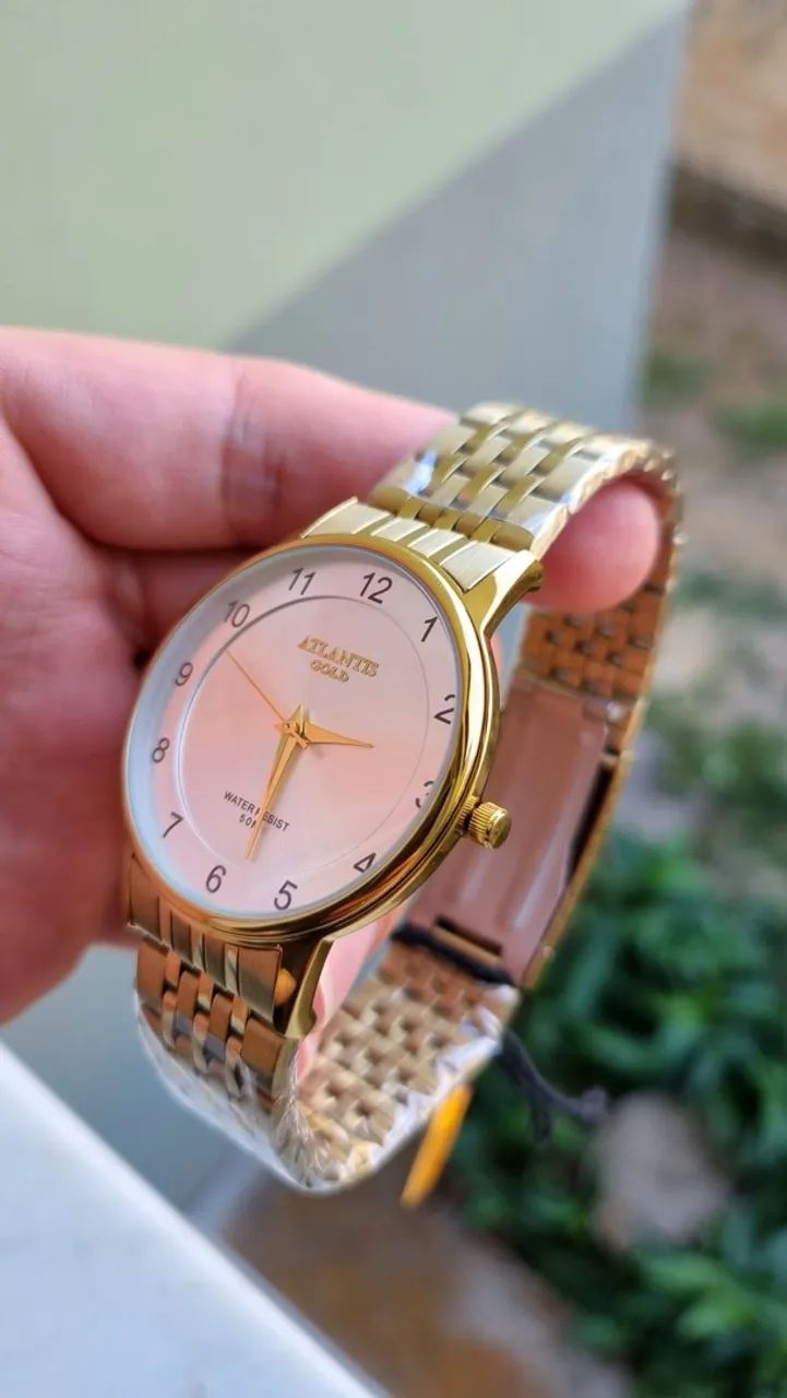 Relógio feminino banhado a ouro 18k - Foto 3