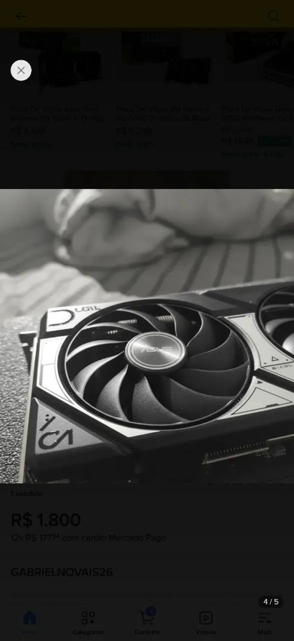 Rtx 5060 8gb VRAM Asus - Nova - Foto 4