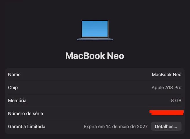 MacBook Neo 8GB RAM 256GB SSD - Índigo - Foto 5