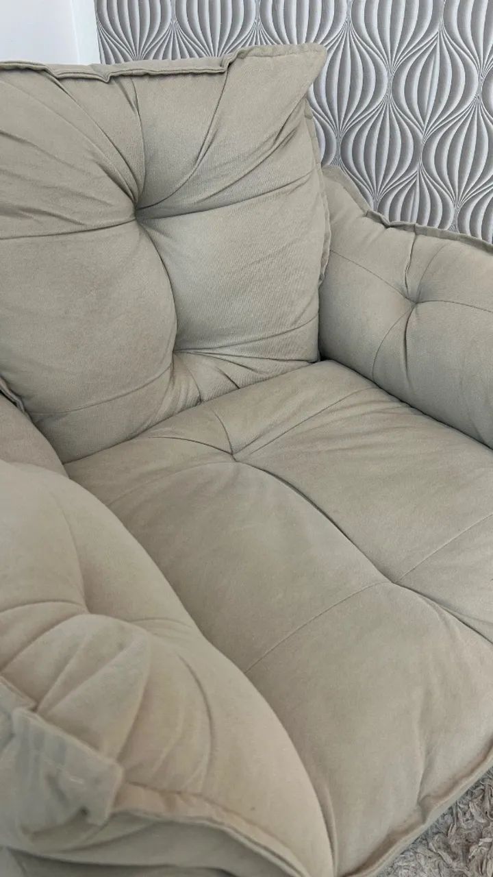 Poltrona suede cinza  - Foto 3
