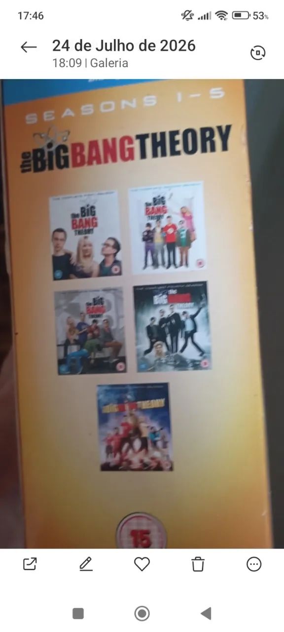 Dvd colecionável Big Bang: A Teoria 5 dvds