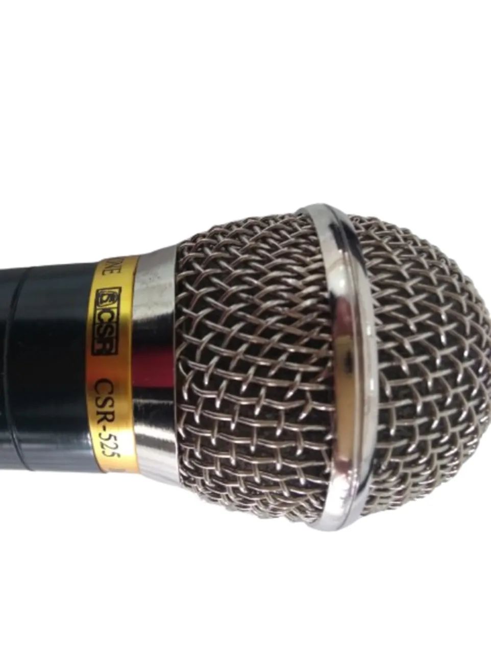 Microfone profissional usado CSR 525 verde escuro com cabo XLR p10 - Foto 4