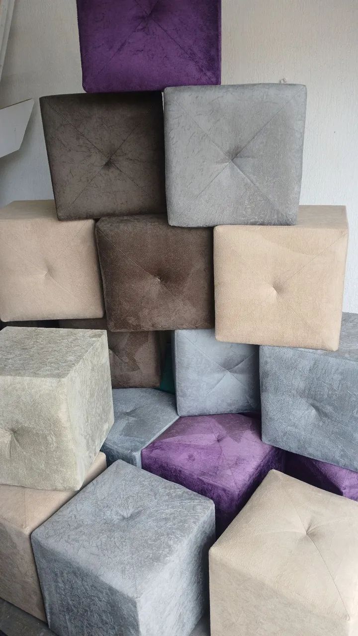 Puff Modular  sued amassado - PREÇO DE FÁBRICA - Foto 4