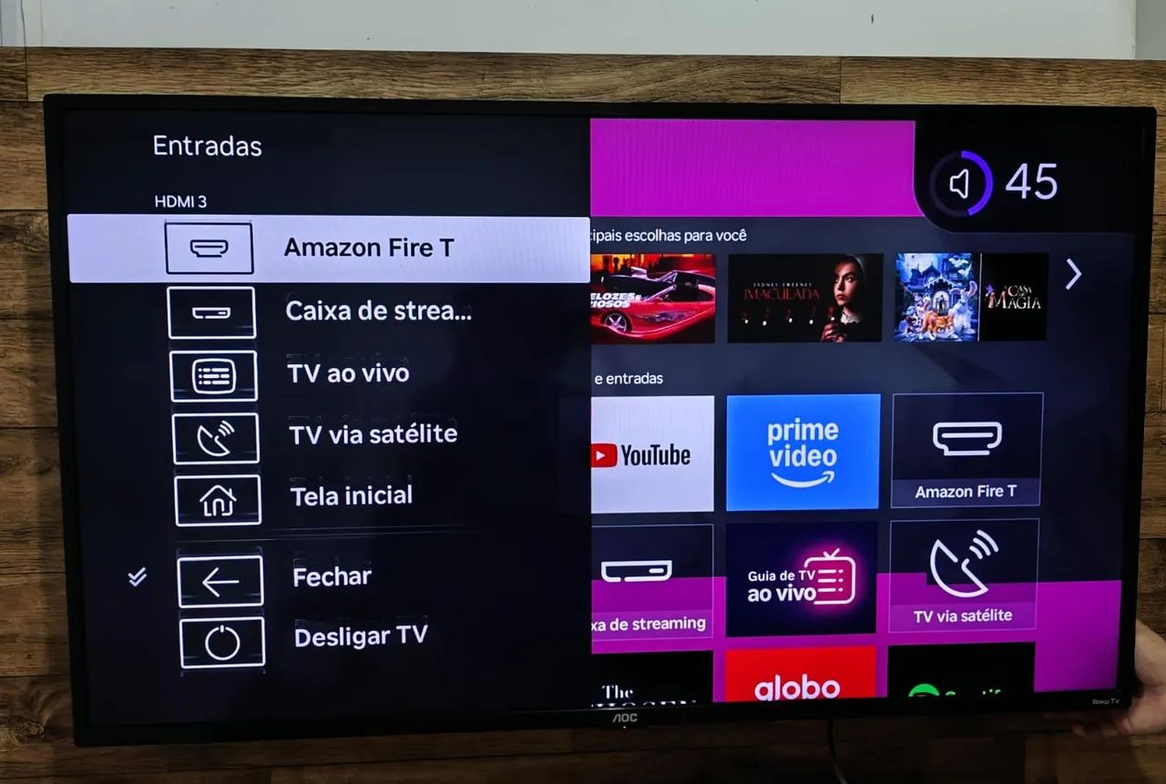 Vendo  Tv com painel, em ótimo estado, 43 polegadas, marca Roku.  - Foto 5