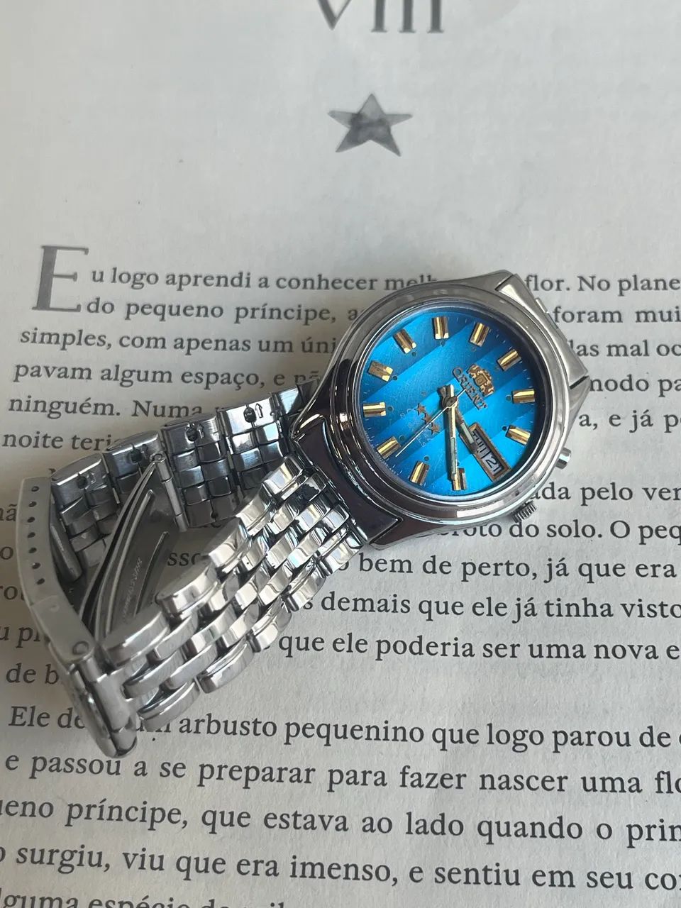 Relógio Orient Automático Mostrador azul  - Foto 4
