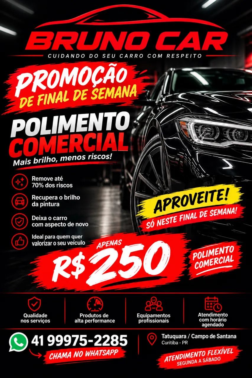 Promoção de polimento para este final de semana 