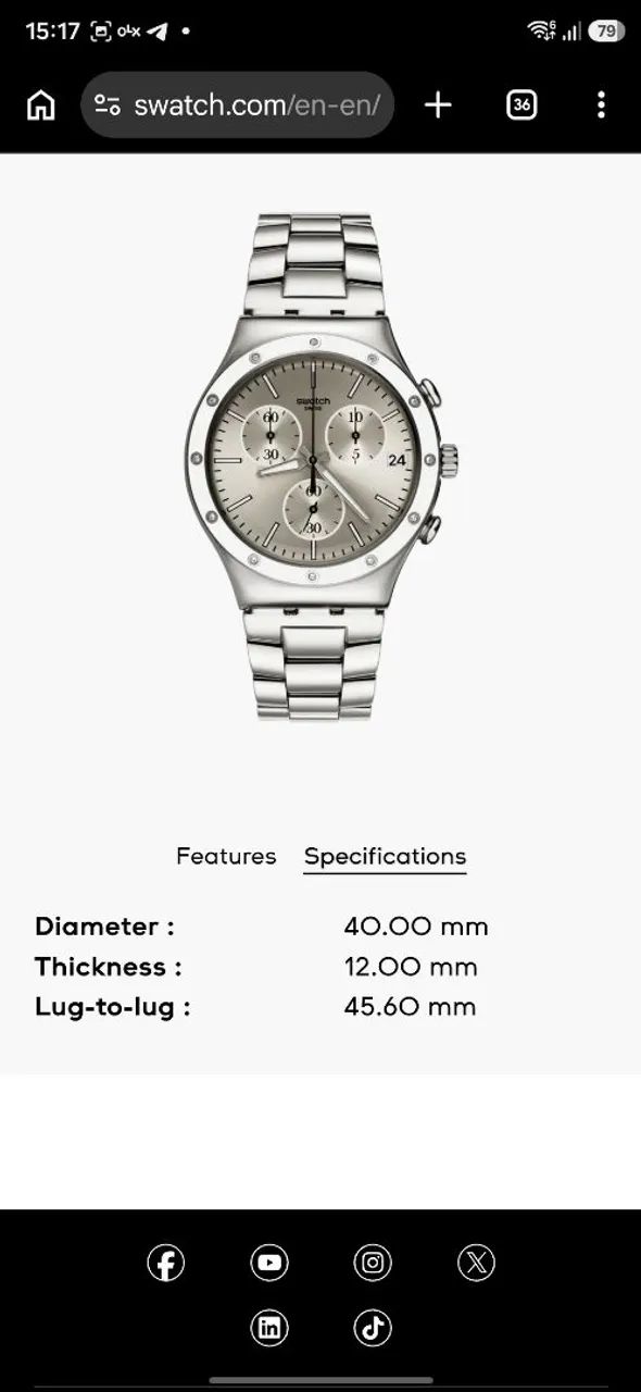 Relogio Swatch Irony Chrono "Potential Power" (YCS570G) - Foto 3