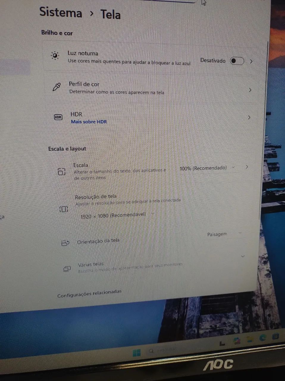Monitor AOC 22 polegadas DVi e VGA Full HD - Foto 5