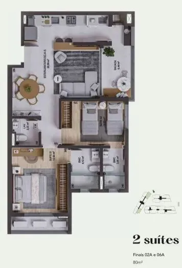 PLANTA 80m²