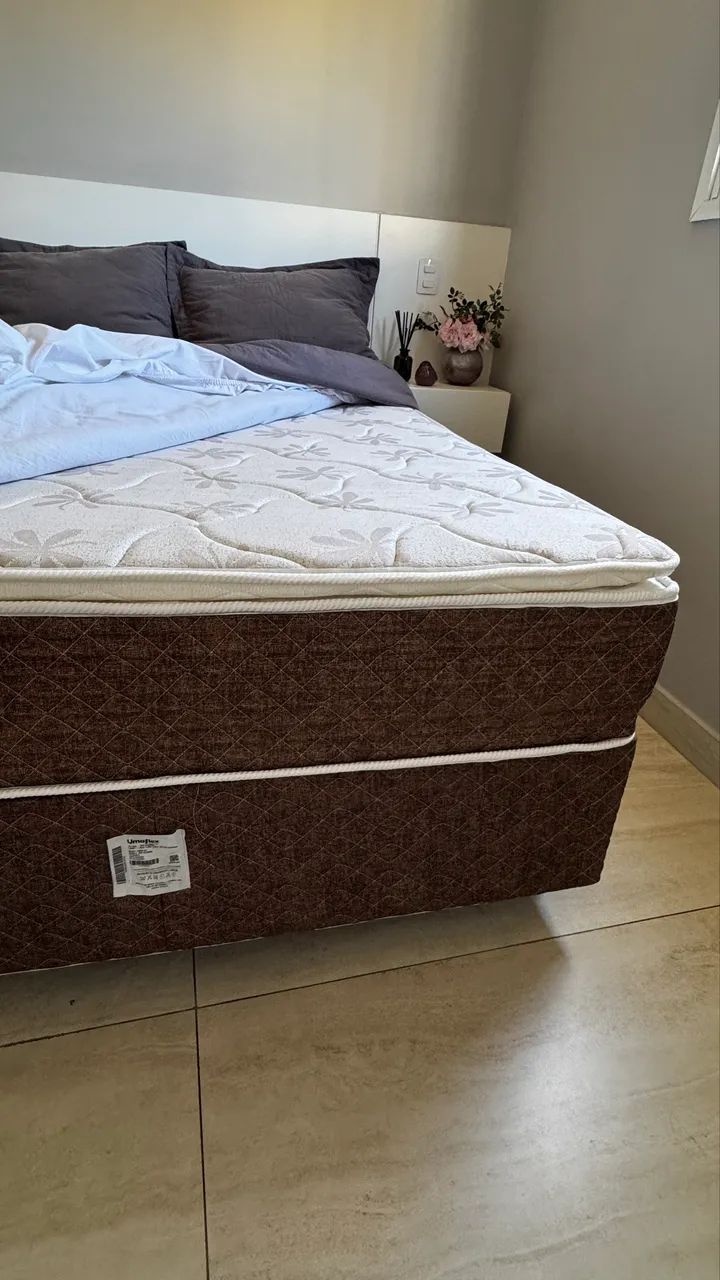 Cama box casal conjugada (box + colchão) - Foto 4