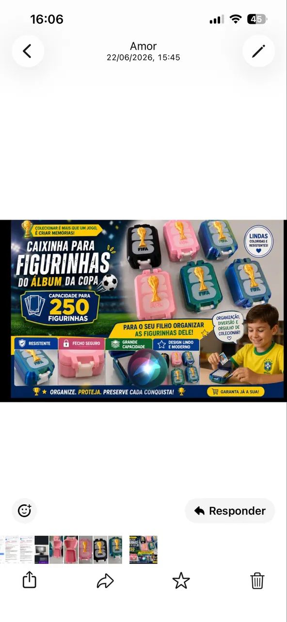 Caixa Para Figurinha da Copa  - Foto 4
