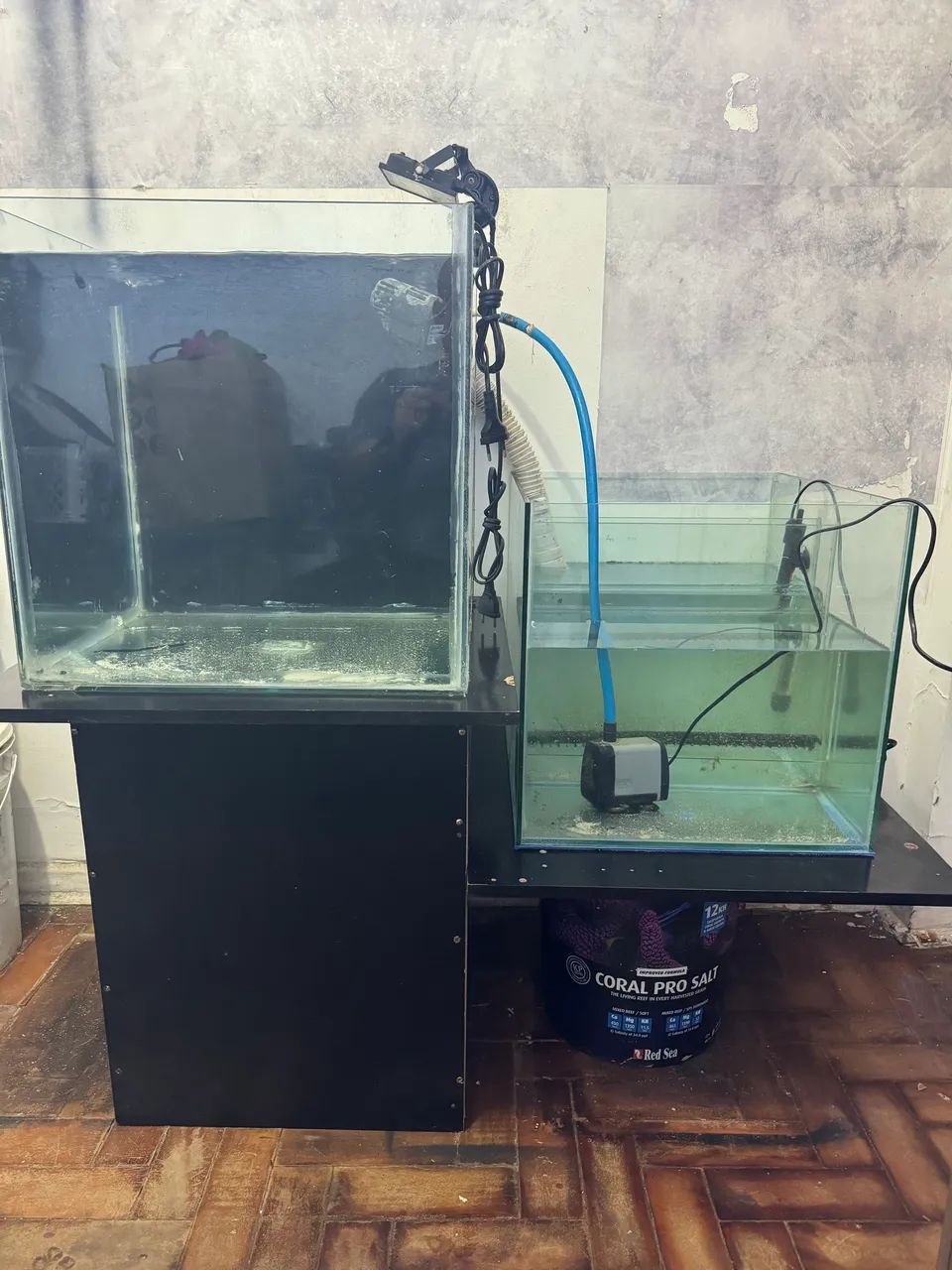 Aquário cubo 45 cm mais Sump completo