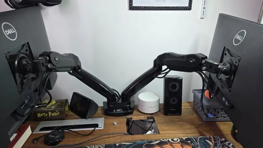 2 Monitores DELL com suporte duplo - Foto 3