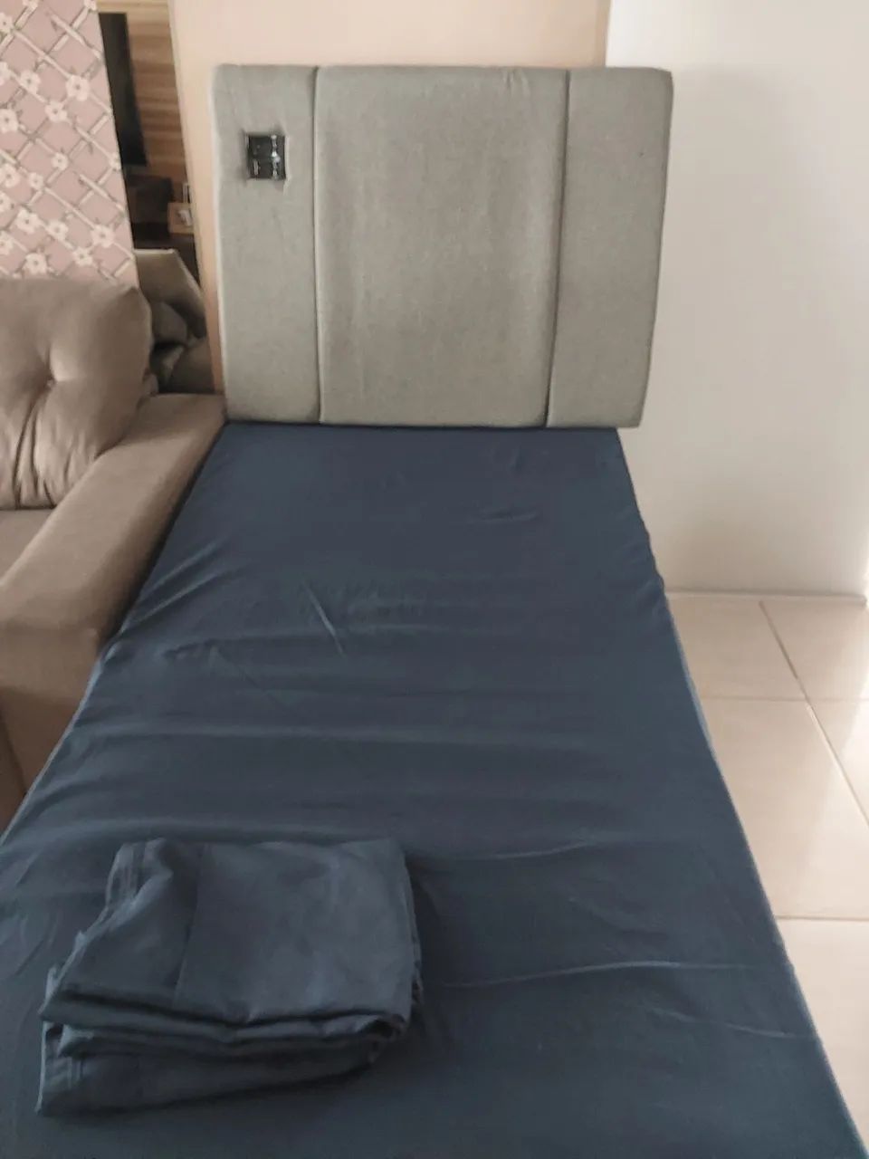 Cama box solteiro + cabeceira 