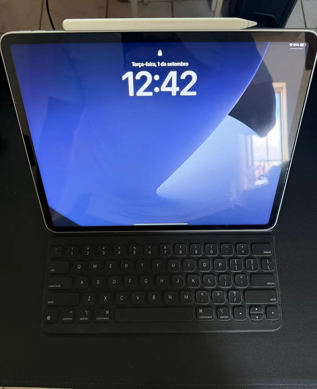 iPad Pro 12,9 M1 128GB + Apple Pencil 2 + Smart Keyboard Folio - Foto 2