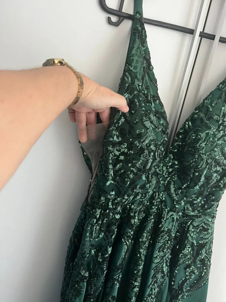Vestido de formatura verde esmeralda  - Foto 3
