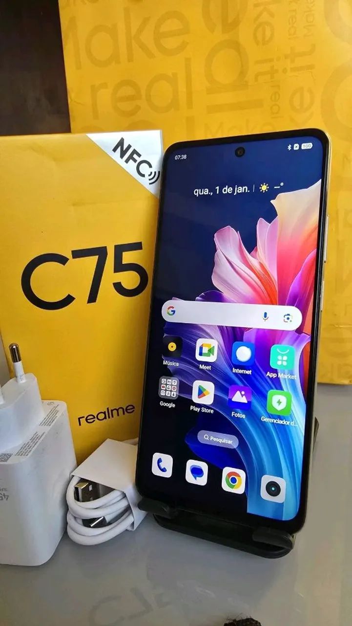 Vendo Realme C75 de 256 gb 24 de Gb de ram caixa e acessórios  - Foto 2