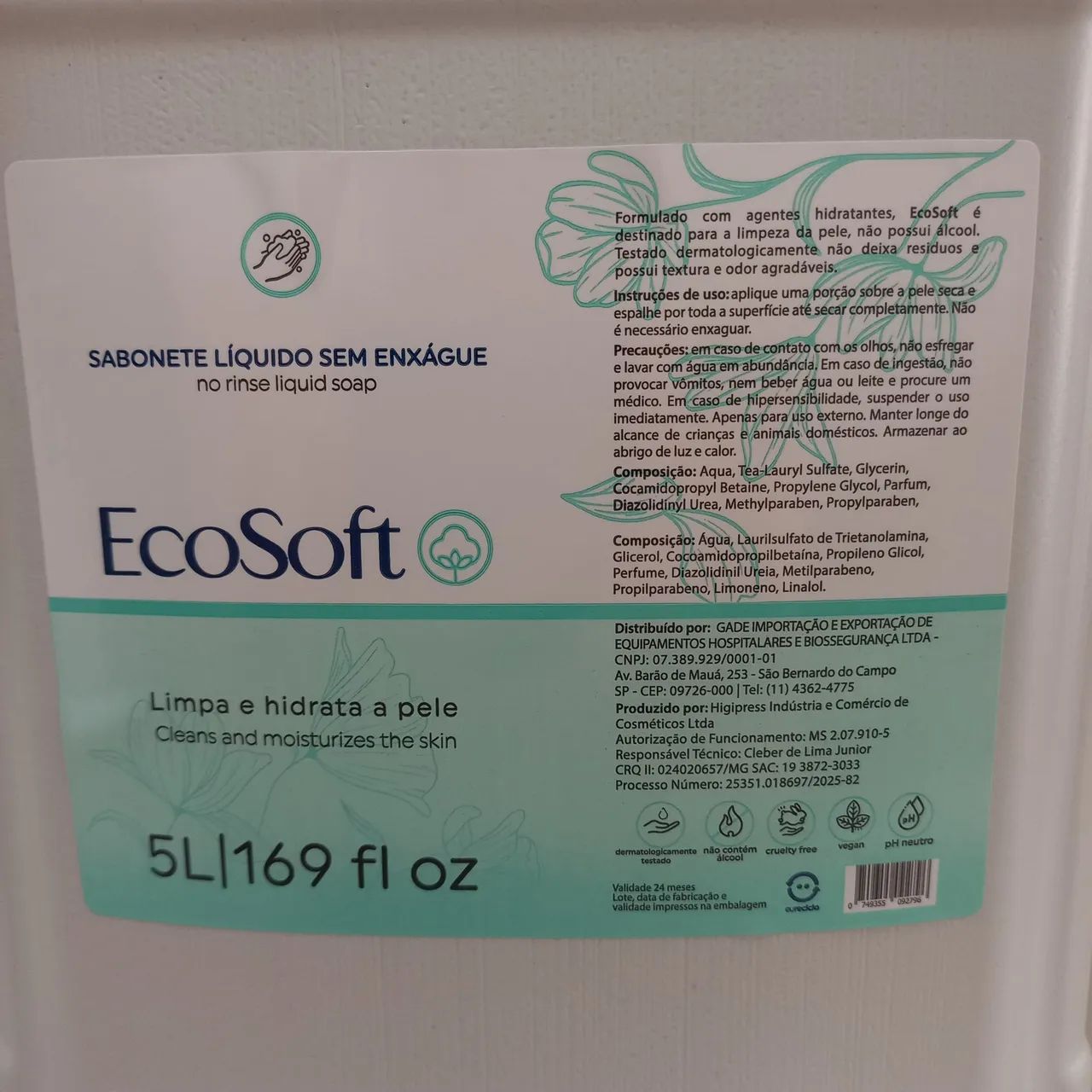 Sabonete líquido sem enxágue Ecosoft  - Foto 2