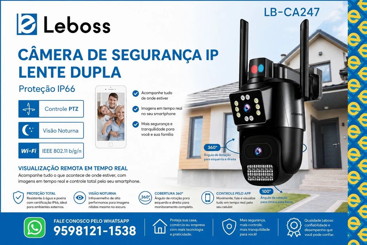 Câmera wi-fi IP66 ULTRA HD